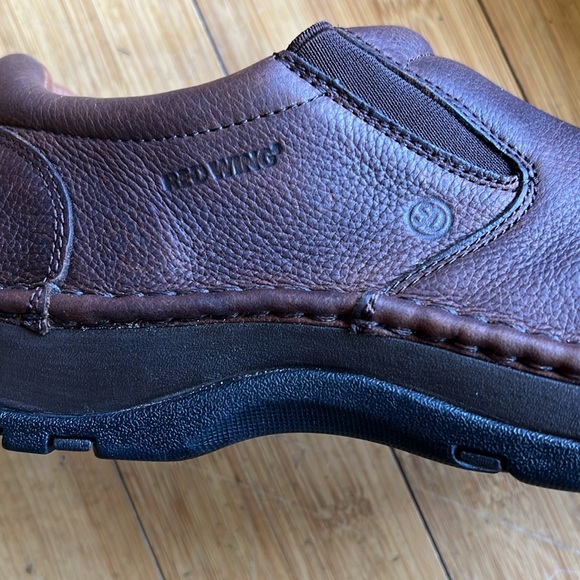 Red Wing Brown Leather Slip-On Shoes Mens Size 15 Comfort Work SafetyToe Casual - Picture 10 of 13